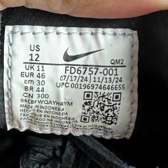 Nike SB Zoom Janoski OG+ Men's size 12 Black Suede Skate Shoes FD6757-001 - Picture 8 of 8